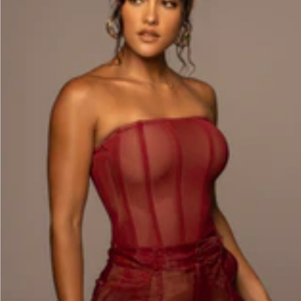 JLUXLABEL Berry Paulina Bustier - M (Retail $60) NWOT